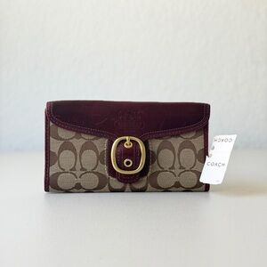 NWT Coach Bleecker Wallet - Wine